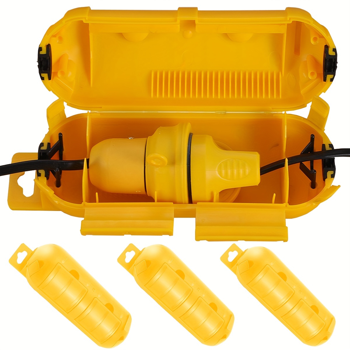 Extension Cord Outdoor - Extension yellow Cord Safety Cover with