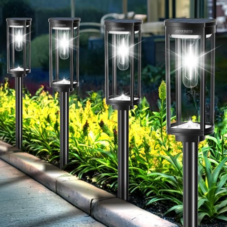 Outdoor Power Pack - Solar Pathway Lights Outdoor 6 Pack,