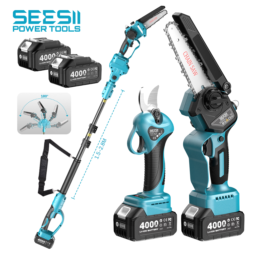 Pole Saw Cordless - Seesii 3-in-1 Brushless Cordless 30mm Electric