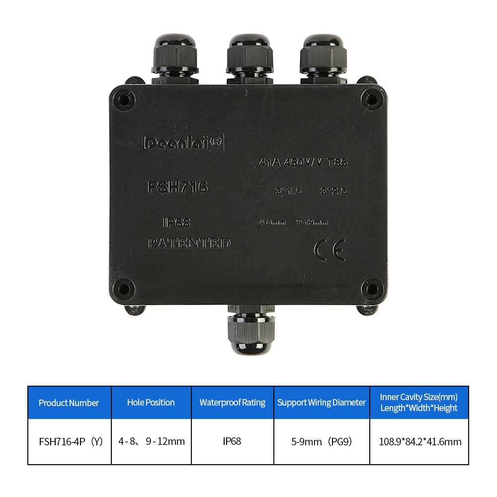 IP68 External Junction Box 4 W - Outdoor Power Cable Junction Box recensione e prezzo