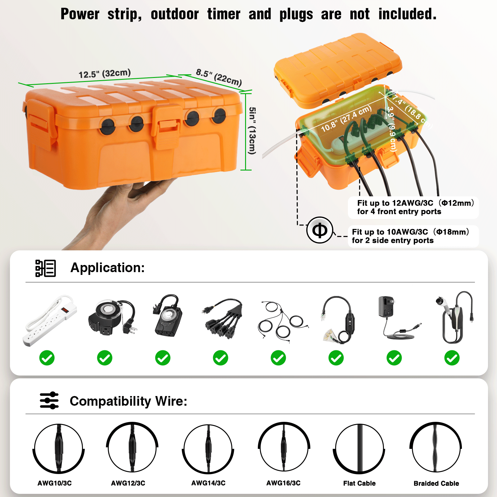 Large Outdoor Waterproof Elect - Outdoor Power Cable Junction Box recensione e prezzo