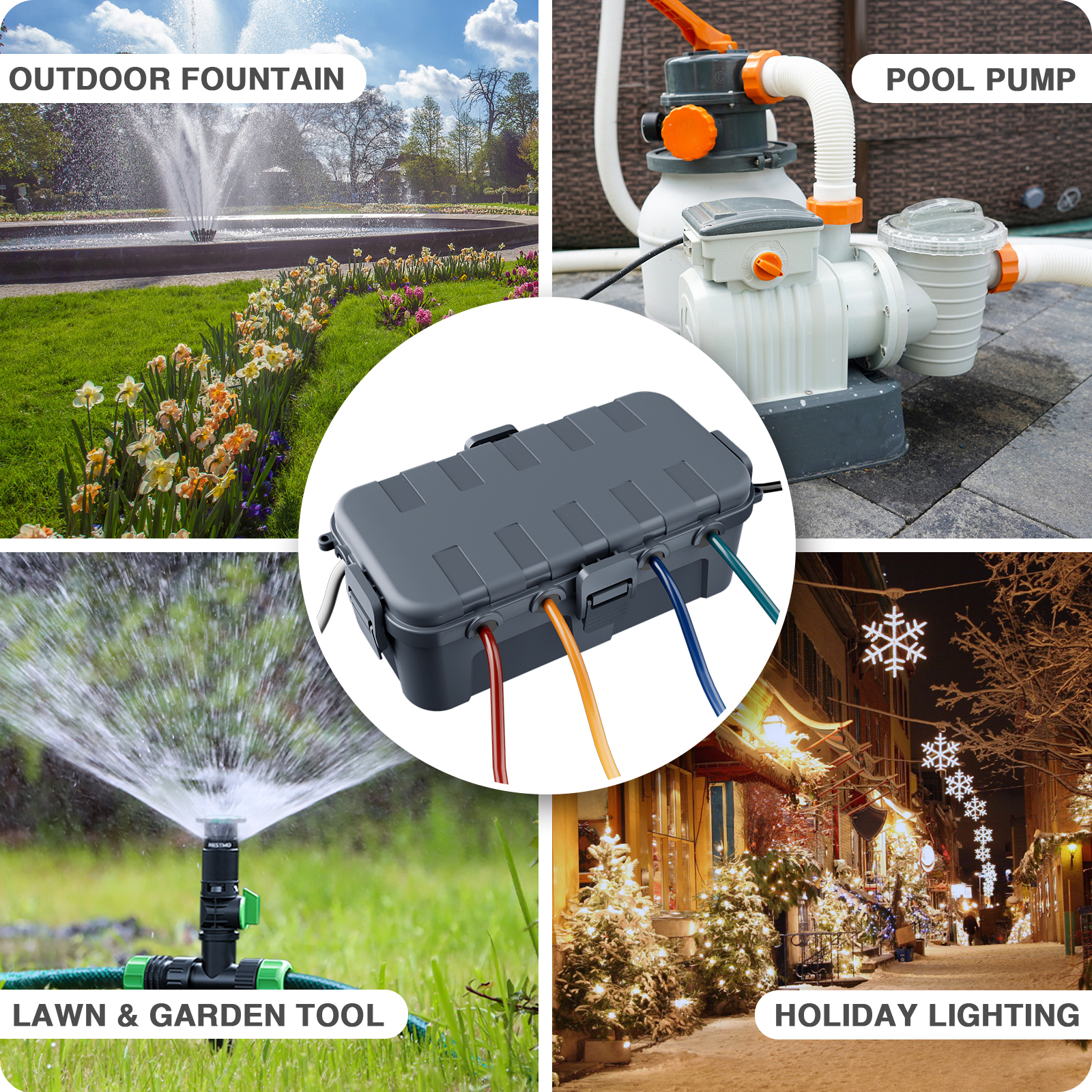 Outdoor Electrical Box Waterpr - Extension Cord Outdoor recensione e prezzo