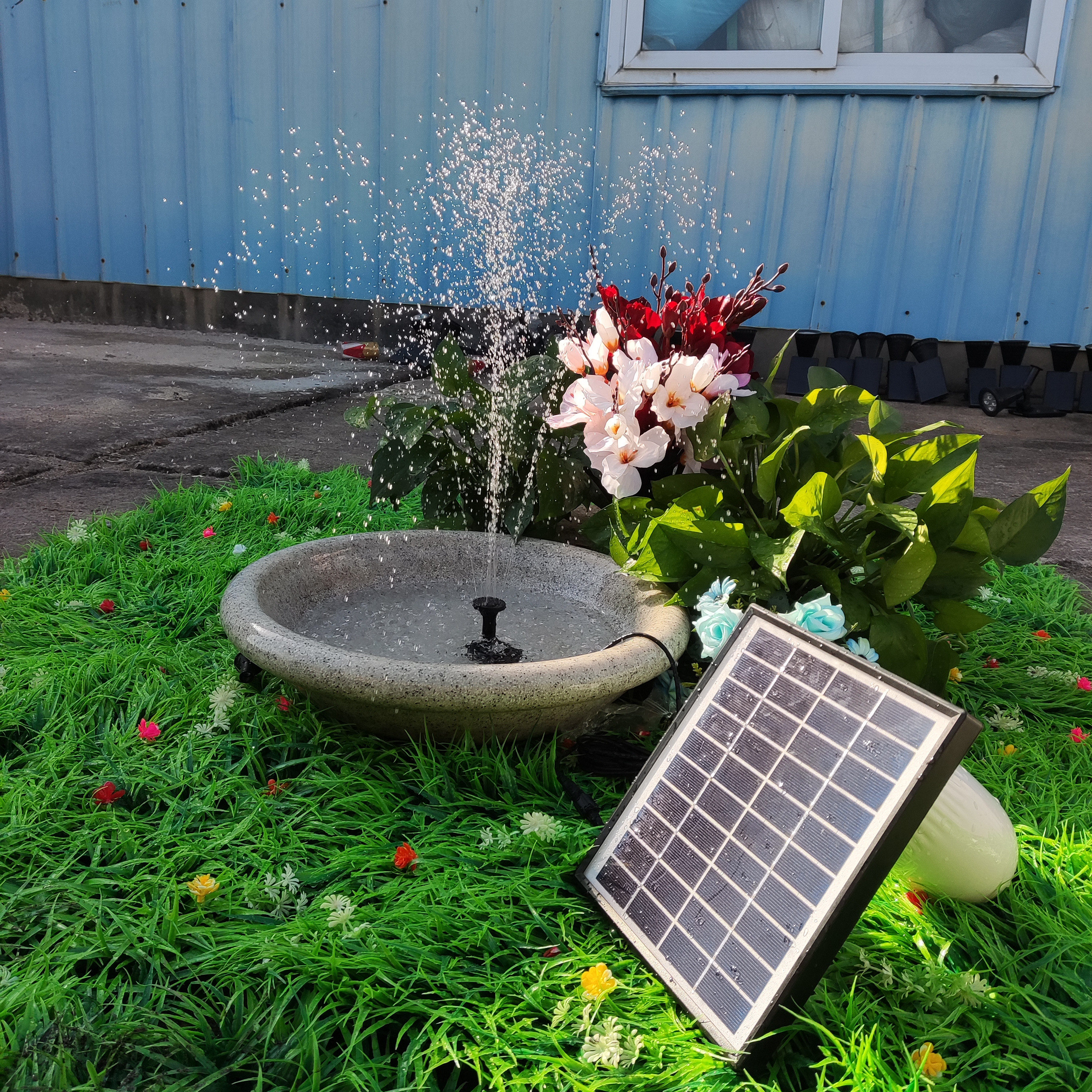 Solar Fountain, Solar Powered  - Panel Power Outdoor recensione e prezzo