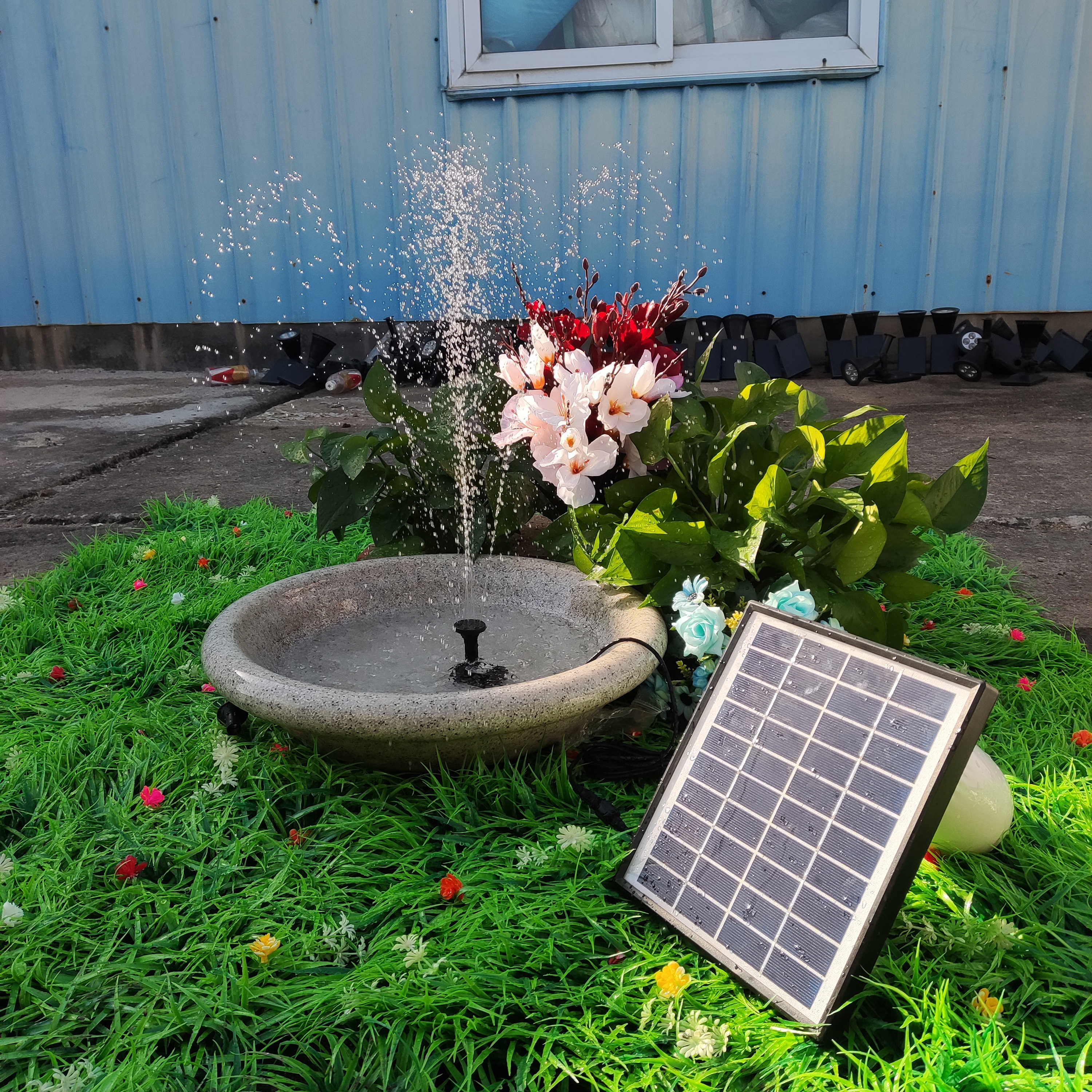 Solar Fountain, Solar Powered  - Panel Power Outdoor recensione e prezzo