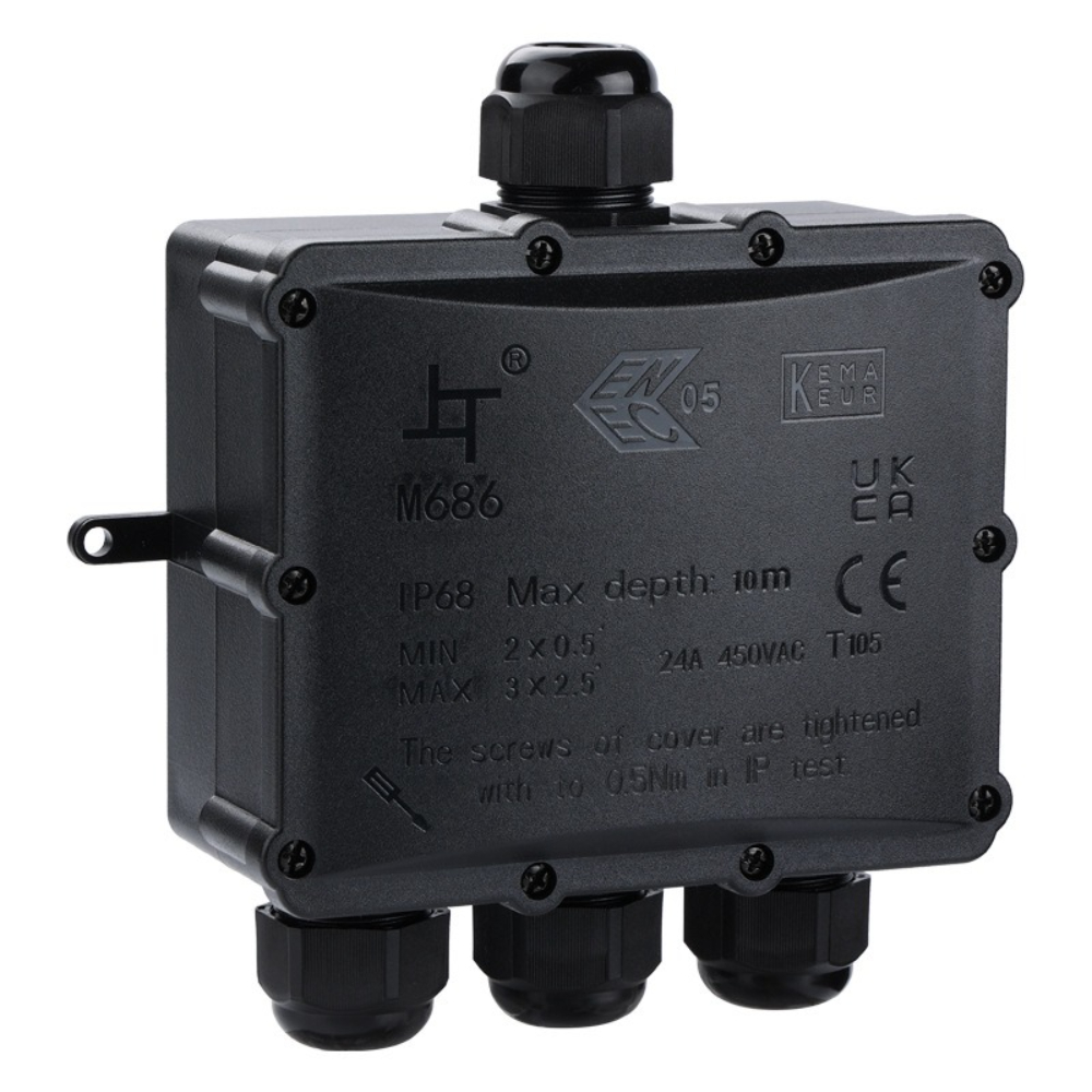 4Way 1In3Out IP68 Waterproof 4 - Outdoor Power Cable Junction Box recensione e prezzo