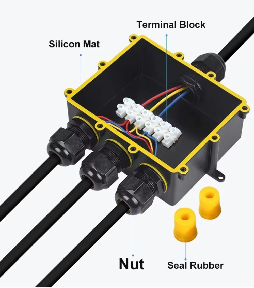 4Way 1In3Out IP68 Waterproof 4 - Outdoor Power Cable Junction Box recensione e prezzo