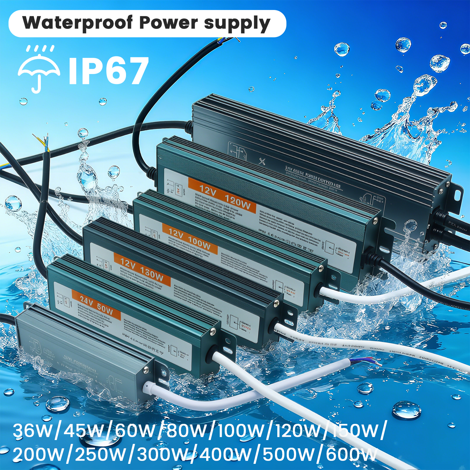 AC/DC Waterproof LED Power Sup - Outdoor Power Transformer recensione e prezzo