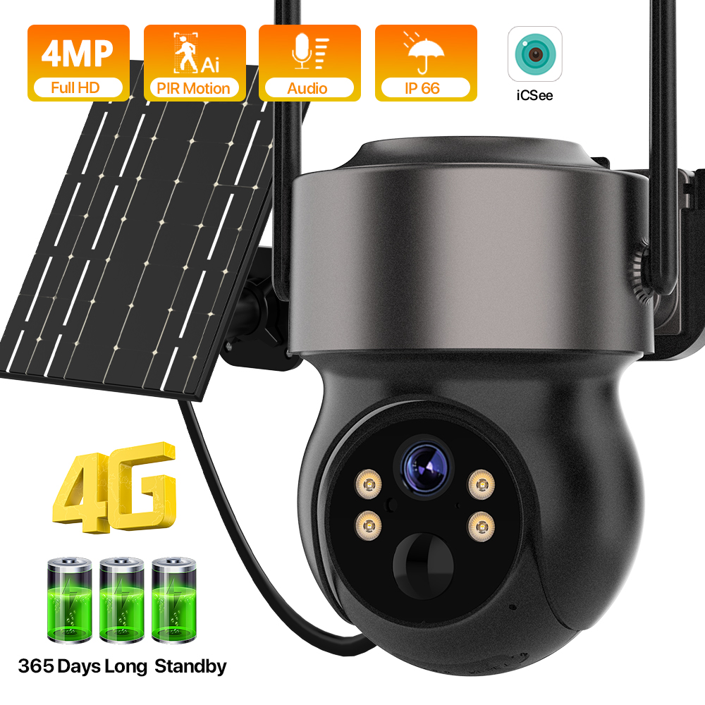 4MP 4G SIM Solar Battery Power - Panel Power Outdoor recensione e prezzo