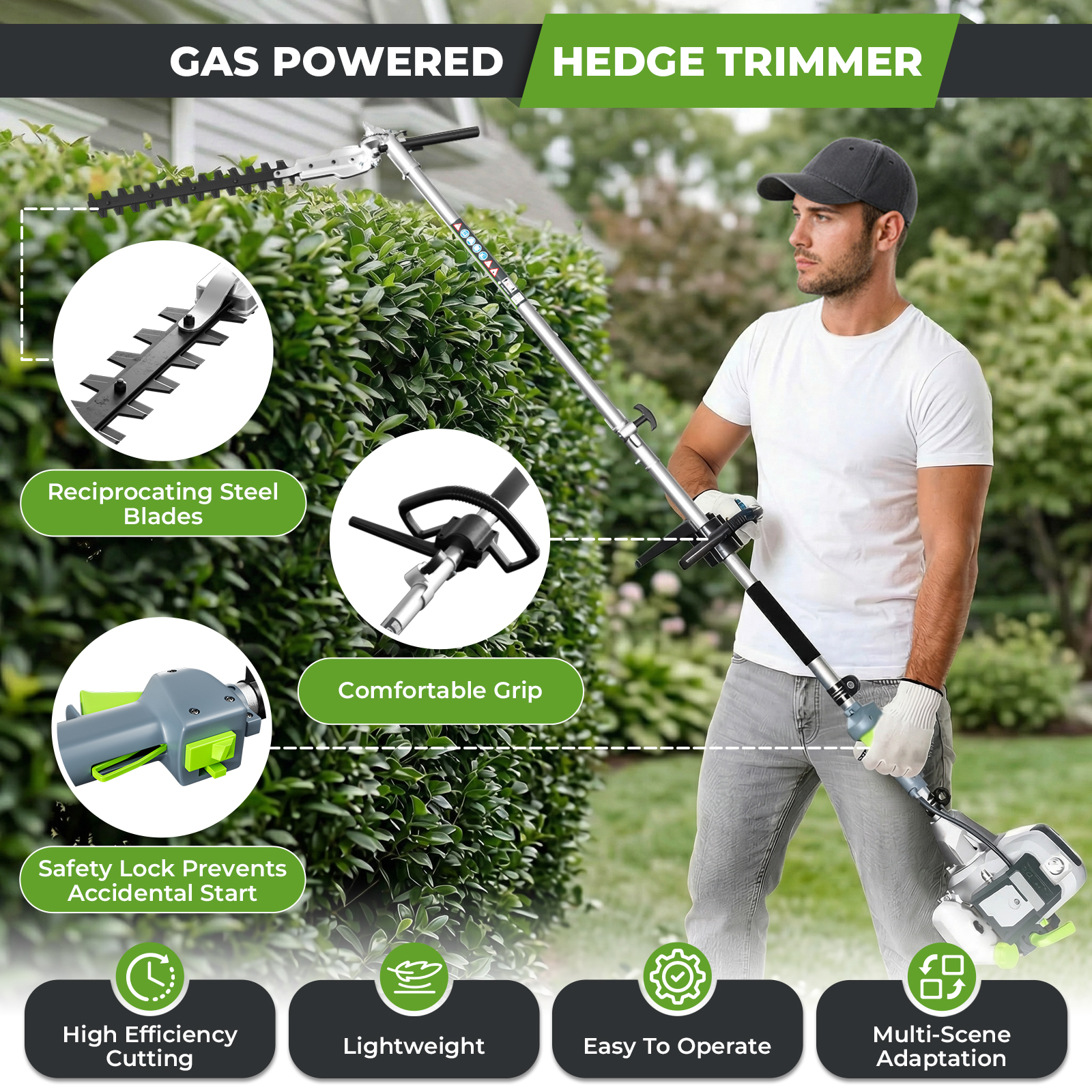 52CC Gasoline Powered Weed Wac - Brush Cutter Strap recensione e prezzo