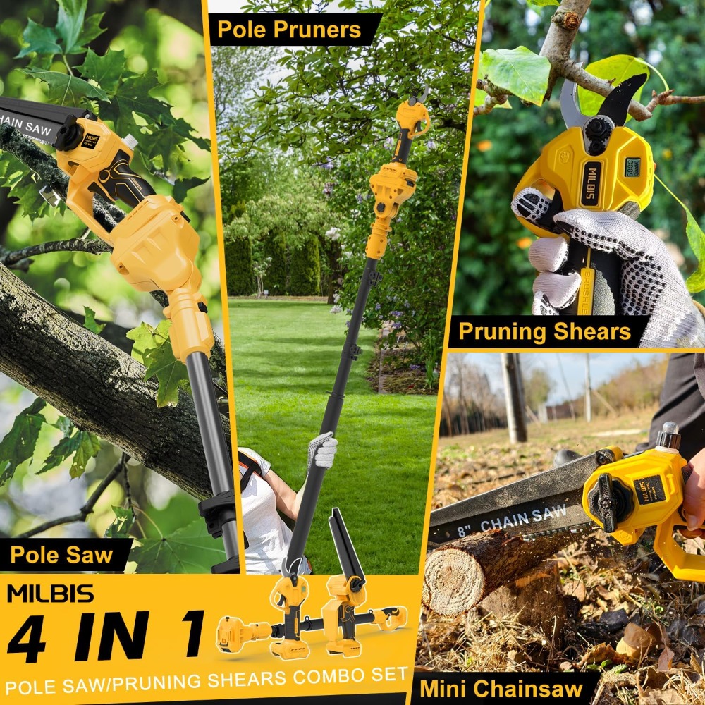 4-in-1 Cordless Pole Saw & Ele - Pole Saw Cordless recensione e prezzo
