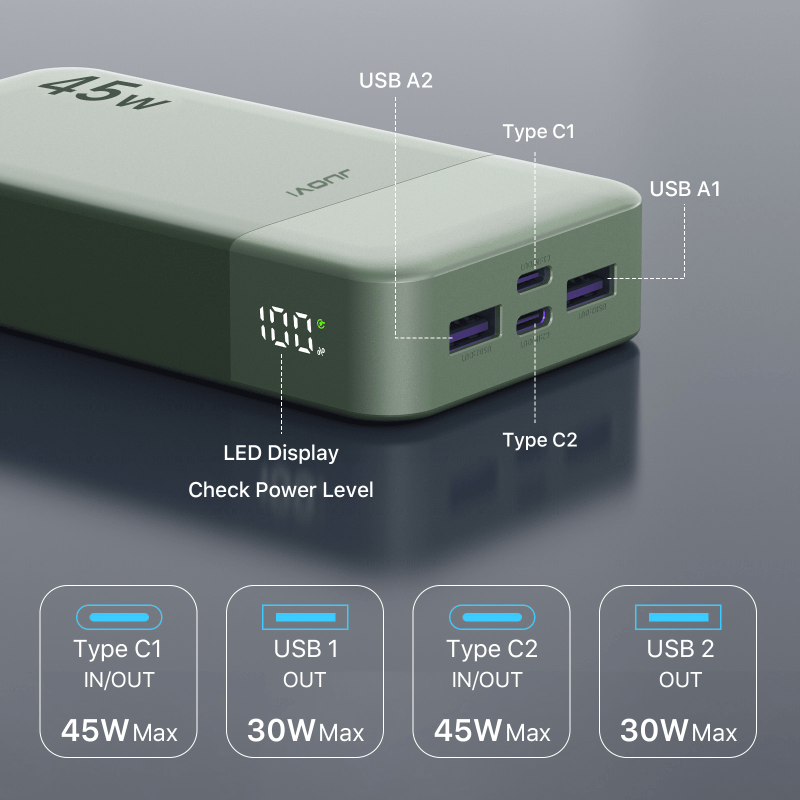 JUOVI Portable Charger, 20000m - Outdoor Power Pack recensione e prezzo