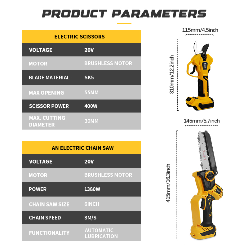 Brushless 6 Inch Electric Chai - Pole Saw Cordless recensione e prezzo