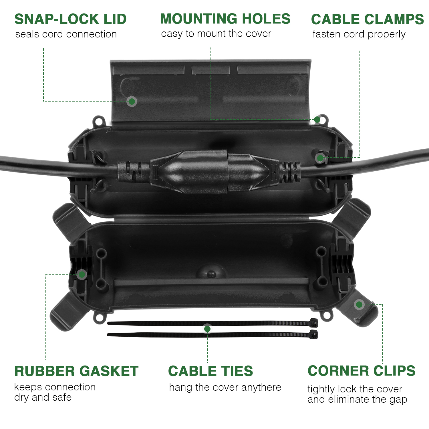 Flemoon 9PCS Outdoor Extension - Extension Cord Outdoor recensione e prezzo