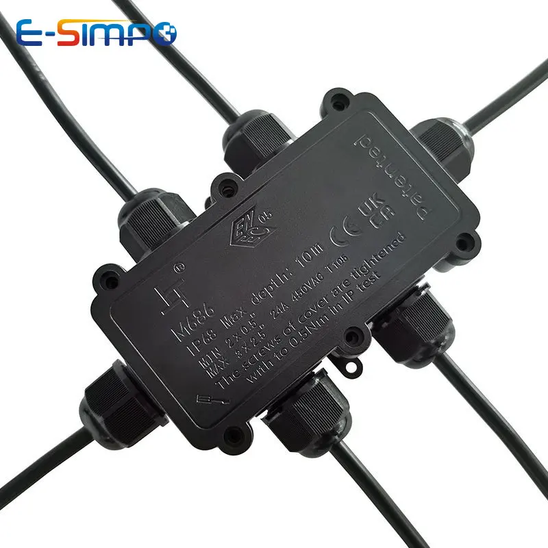 6Way 1IN5Out IP68 Underwater P - Outdoor Power Cable Junction Box recensione e prezzo
