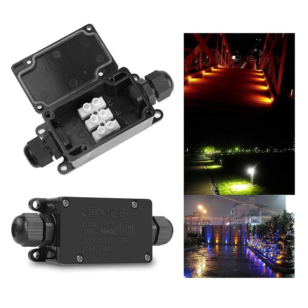 3pcs 2Way IP65 Waterproof Outd - Outdoor Power Cable Junction Box recensione e prezzo