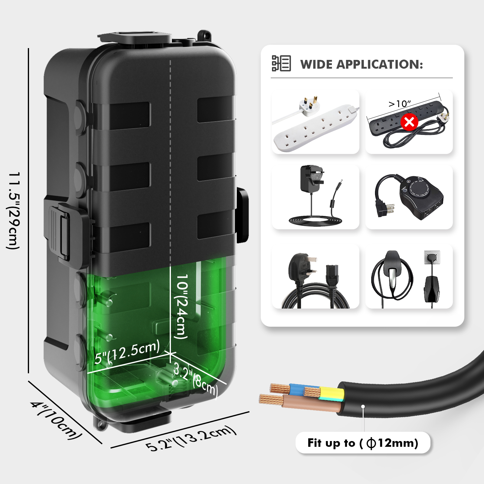 Medium Outdoor Electrical Box, - Extension Cord Outdoor recensione e prezzo
